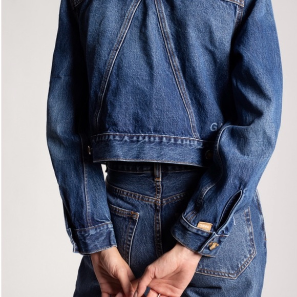 Ganni Ruffle Denim Jacket - Picture 3 of 8